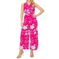 thumbnail image 1 of Women's Floral Print Sleeveless Wide-Leg Jumpsuit with Elastic Waist, 1 of 4