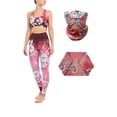 thumbnail image 1 of Women’s Floral Print Yoga Outfits 3 Piece Set Workout Tracksuits Sports Bra High Waist Legging Athletic Clothing Set, 1 of 5