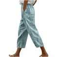 thumbnail image 1 of Women's Floral Printed Loose Fit Wide-Leg Pants Elastic Waist Drawstring Casual Palazzo Trousers with Pockets, 1 of 4