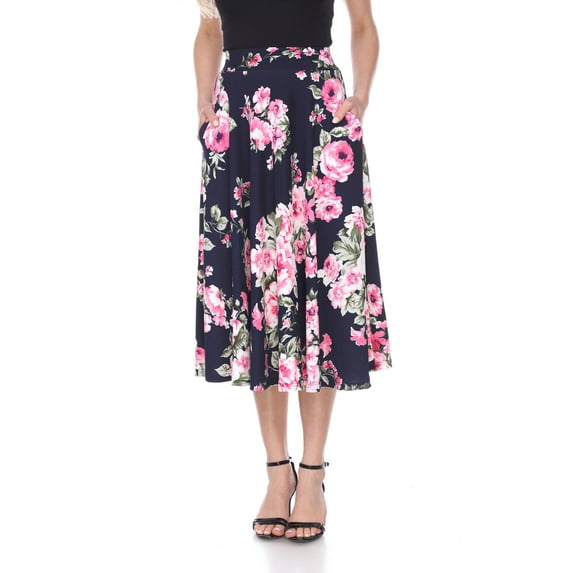 Women's Floral Printed Midi Skirt