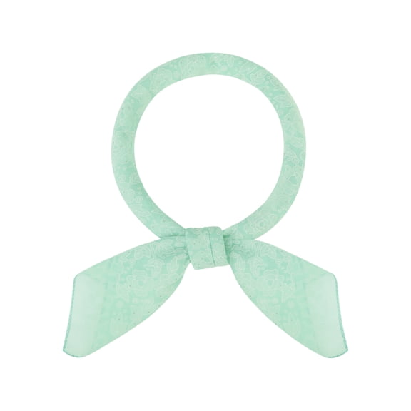 Women's Floral Rhinestone Retro Scarf, 27.6'' Square Cotton Print Pattern Neckerchief Head Wrap for Party Gift One Size Mint