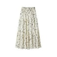 thumbnail image 1 of Women's Floral Ruffle A-Line Midi Skirt - Summer High-Waisted Flowy Skirt, 1 of 4