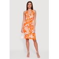 thumbnail image 1 of Women's Floral Side Slit Halter Midi Dress, 1 of 3