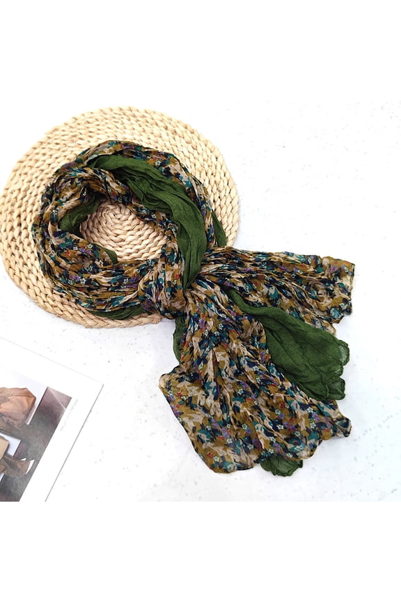 Women's Floral Silk Scarf Under $5! Kadlawus Women's Floral Silk Scarves Versatile Shawls, Soft Lightweight Scarf for Spring Summer Fall Winter Fashion Accessory Daily Wear