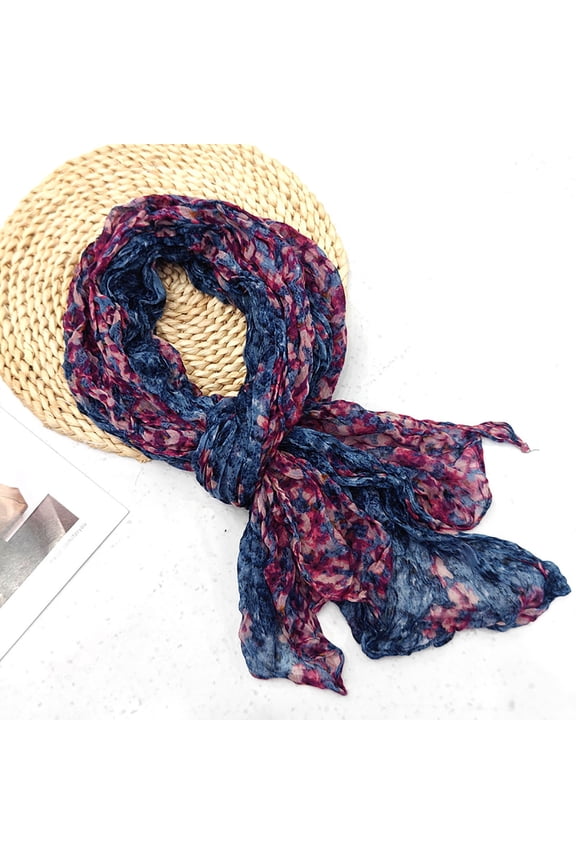 Women's Floral Silk Scarf Under $5! Kadlawus Women's Lightweight Silk Floral Scarves Versatile Shawl Scarf, Soft Fashion Accessory for Spring Summer Fall Winter Daily Wear