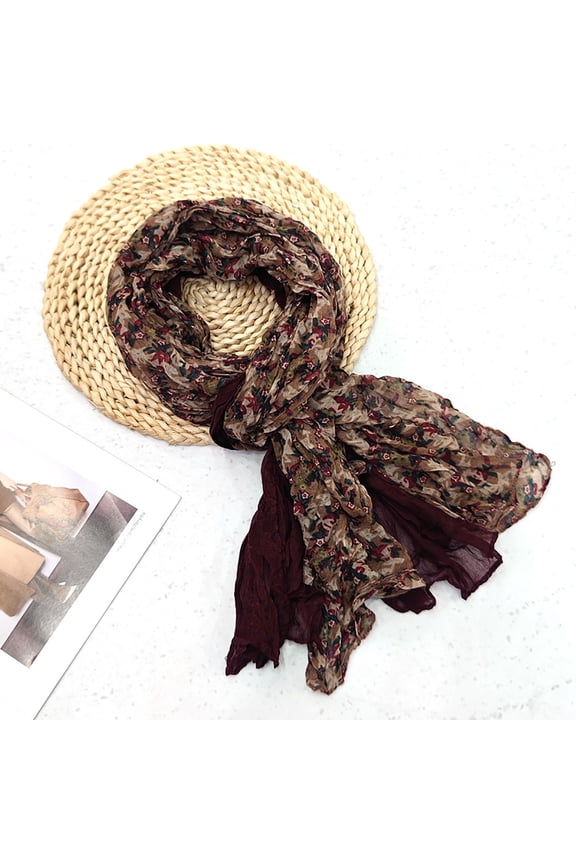 Women's Floral Silk Scarf Under $5! Kadlawus Women's Silk Floral Scarves Versatile Shawls, Soft Lightweight Scarf for Spring Summer Fall Winter Daily Wear Fashion Gift Accessory