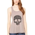 thumbnail image 1 of Women's Floral Skull Graphic Flowy Racerback Tank Top, 1 of 1
