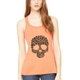 thumbnail image 1 of Women's Floral Skull Graphic Flowy Racerback Tank Top, 1 of 1