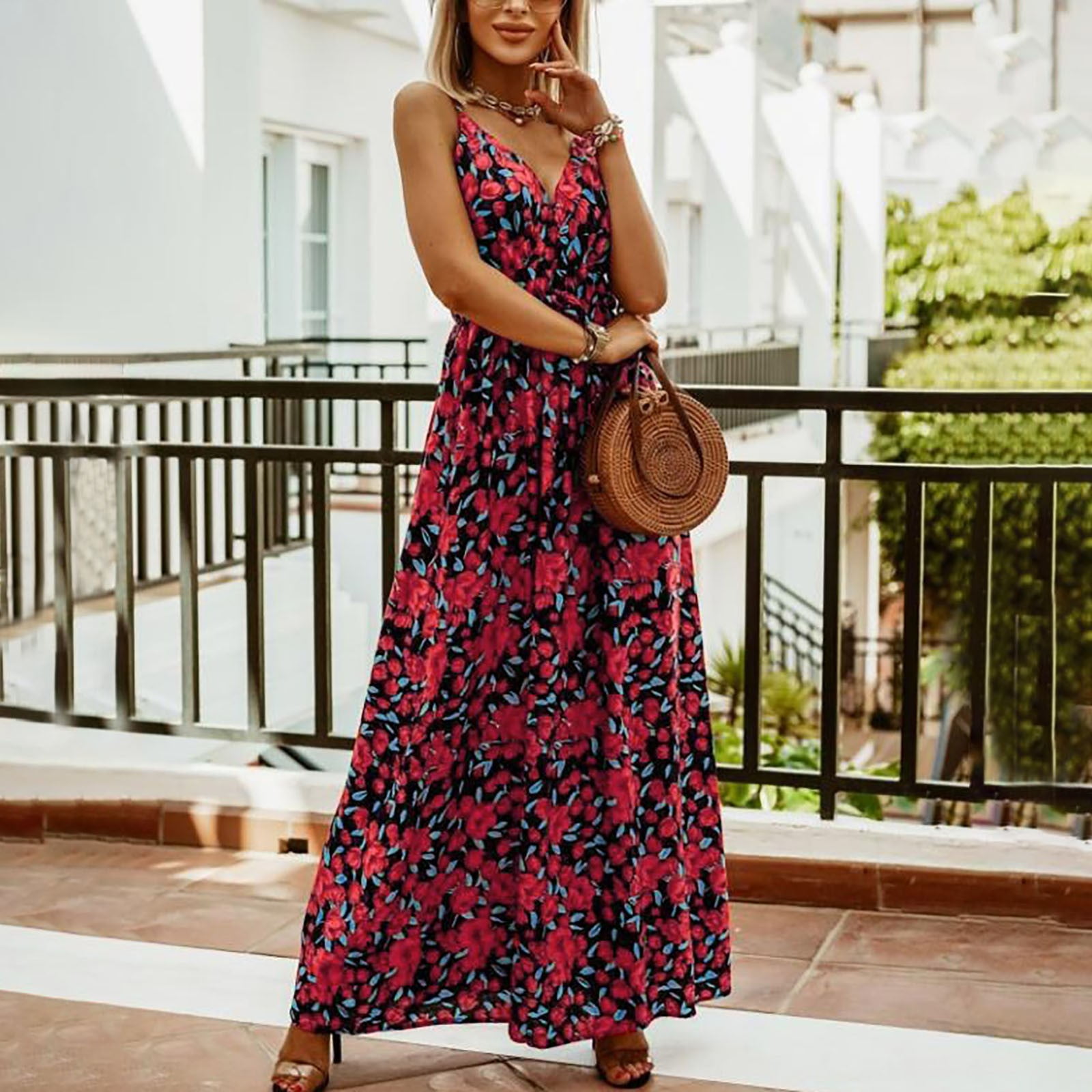 White flower top summer dress