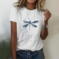 thumbnail image 1 of Women's Floral Tee Graphic T Shirt Summer Flower Casual Loose Top Crew Neck Short Sleeve Shirts Tees, 1 of 5