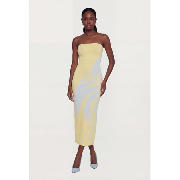 Women's Floral Tube Maxi Sweater Dress