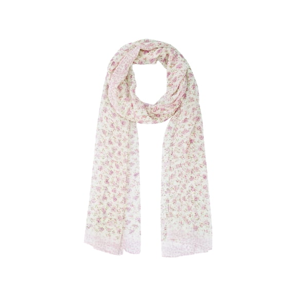 Women's Floral Vintage Scarf, Retro Silky Lightweight Sunscreen Neckerchief Head Wrap Scarves for Summer One Size Pink-purple