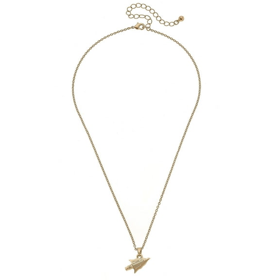 Women's CANVAS Style Florida State Seminoles Gold Plated Pendant Necklace