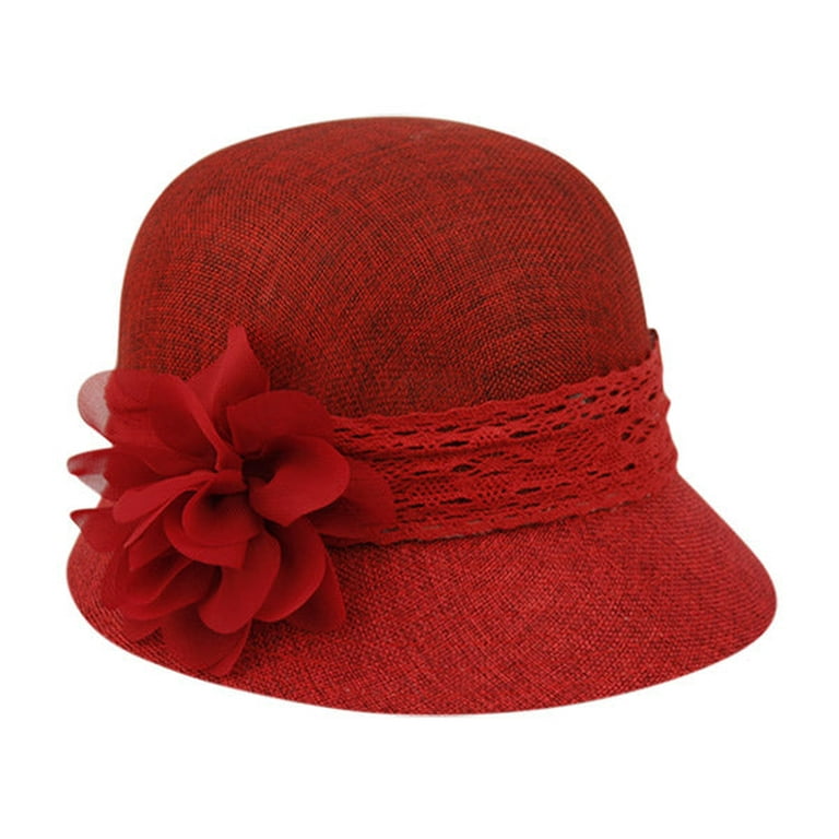 Women's Flower Clothe Summer Bucket Hats 