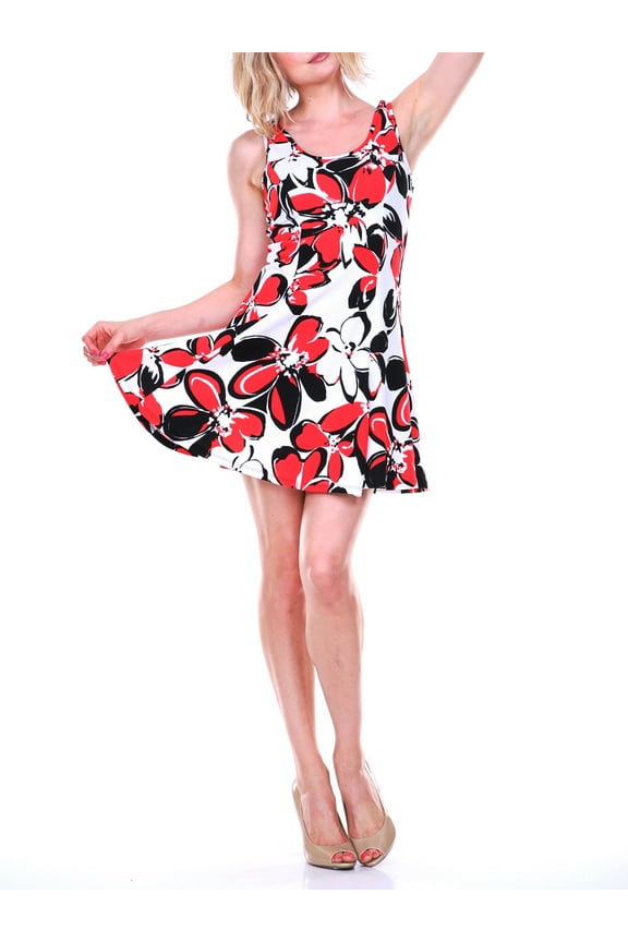 Women's Flower Fit and Flare Dress