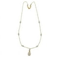 thumbnail image 1 of Women's Flower Oval Pearl Pendant Set With Gold Plated, 1 of 2