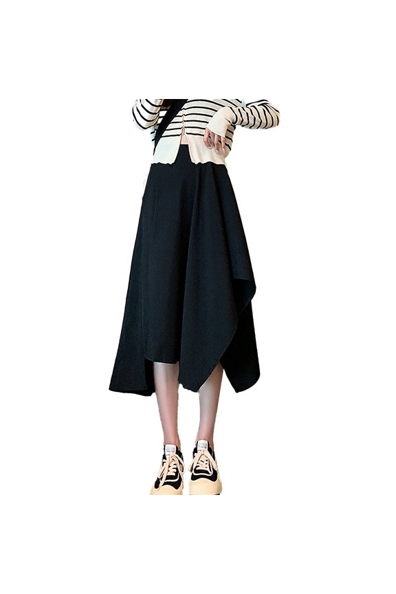 Women's Flowy Hemline Midi Skirt