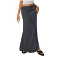 thumbnail image 1 of Women's Flowy Maxi Skirt 2025 Extra Long Casual Summer Pleated Skirts Beach Vacation Clothes, 1 of 6