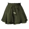 thumbnail image 1 of Women's Flowy Ruffle Tiered Skorts Drawstring Elastic Waist Flutter A-Line Skirt Summer Boho Beach Short Skirts, 1 of 8