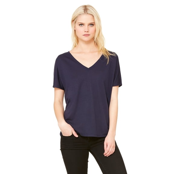 Women's Flowy Simple V-Neck T-Shirt