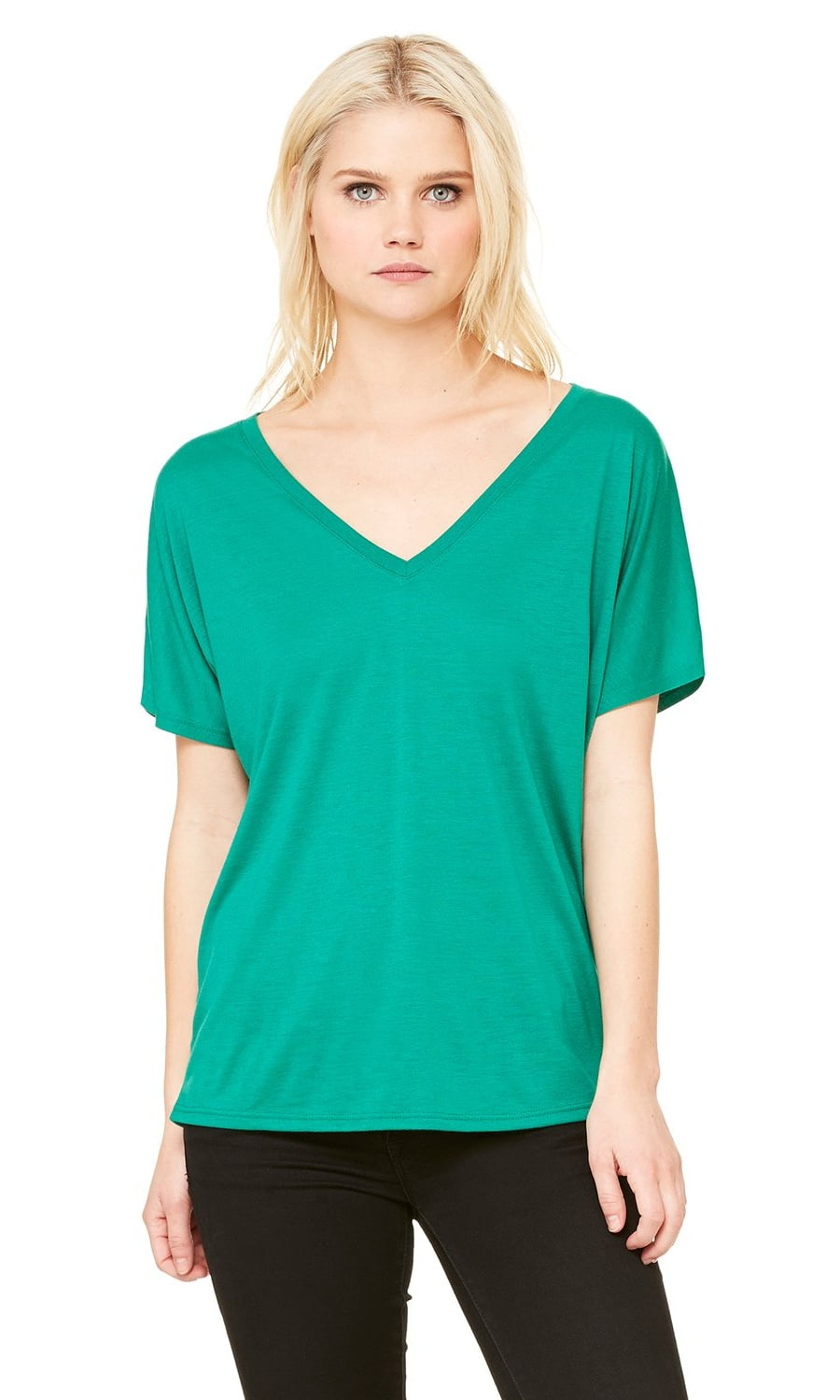 Women's Flowy Simple V-Neck T-Shirt