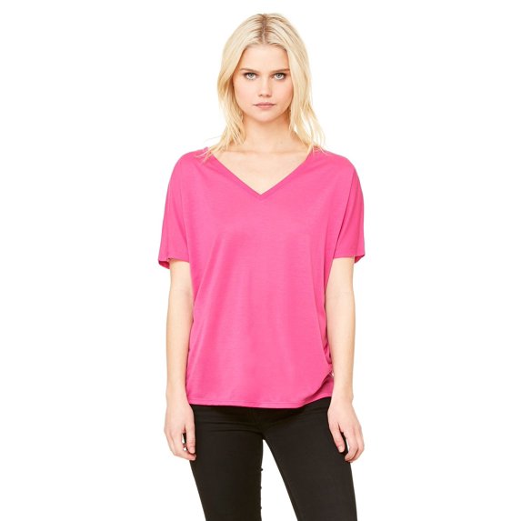 Women's Flowy Simple V-Neck T-Shirt