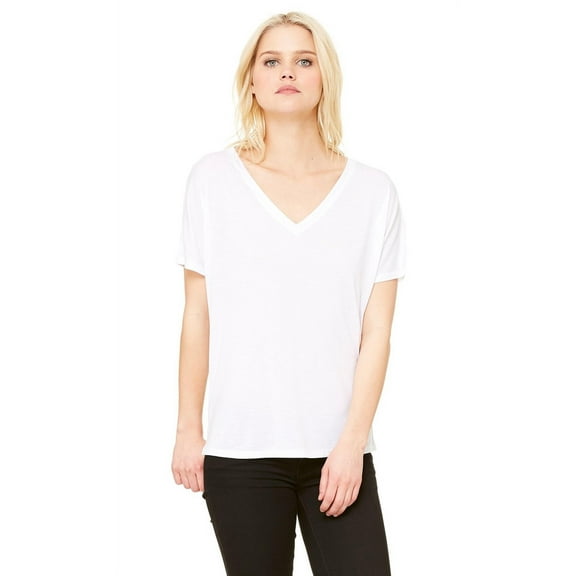 Women's Flowy Simple V-Neck T-Shirt