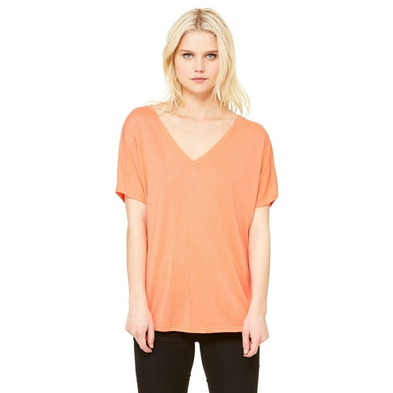 Women's Flowy Simple V-Neck T-Shirt