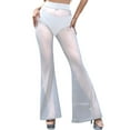 thumbnail image 1 of Women's Flowy Summer Beach Pants Sheer Mesh Cover Up Casual Wide Leg Palazzo Trousers Lightweight Comfortable Outfit, 1 of 2