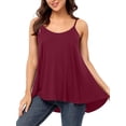 thumbnail image 1 of Women's Flowy Tank Tops Spaghetti Adjustable Strap Basic Cami Loose Fit Camisole, 1 of 6