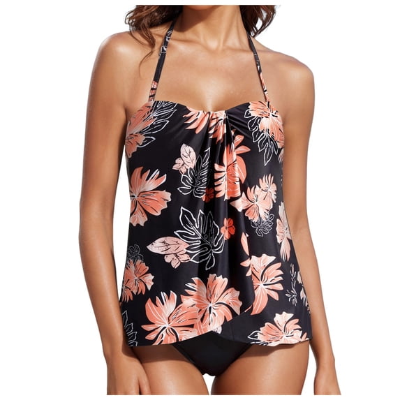 Women's Flowy Tankini Tops Only - Modest Bathing Suit Loose Fit Plus Size Swimsuit Swim Tops for Women 2025 (No Bottom)