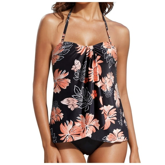 Women's Flowy Tankini Tops Only - Modest Bathing Suit Loose Fit Plus Size Swimsuit Swim Tops for Women 2025 (No Bottom)