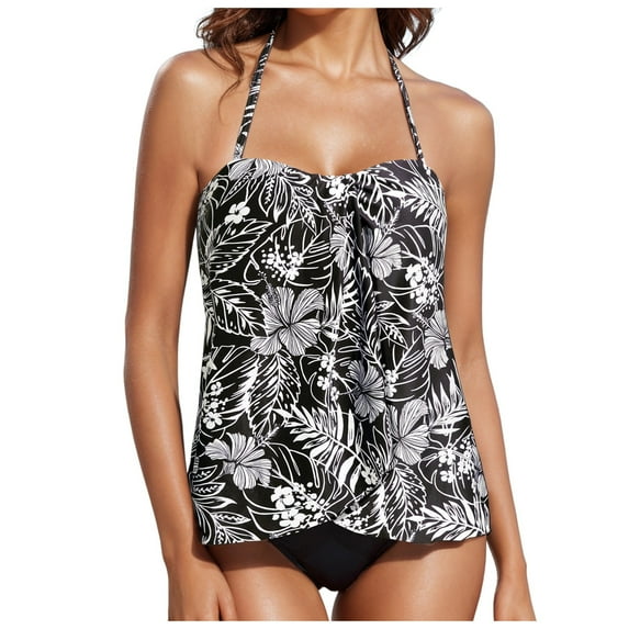 Women's Flowy Tankini Tops Only - Modest Bathing Suit Loose Fit Plus Size Swimsuit Swim Tops for Women 2025 (No Bottom)