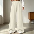 thumbnail image 1 of Women's Flowy Workout Pants Baeitkot Women's Solid High Waist Elastic Wide Leg Sweatpants Casual Loose Flowy Workout Pants with Pocket Khaki XXL, 1 of 8