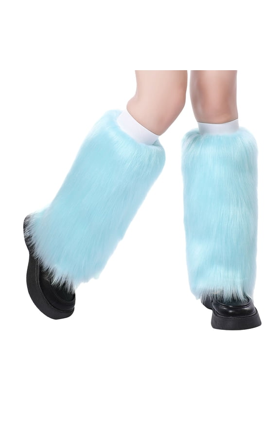 Women's Fluffy Leg Warmers Fringe Leg Warmers Winter Fluffy Leg Warmers Cable Knit Leg Warmers Soft Boot Leg Warmers for Women Wide Calf Boot Leg Warmers for Women Fuzzy Leg Warmers for Girls