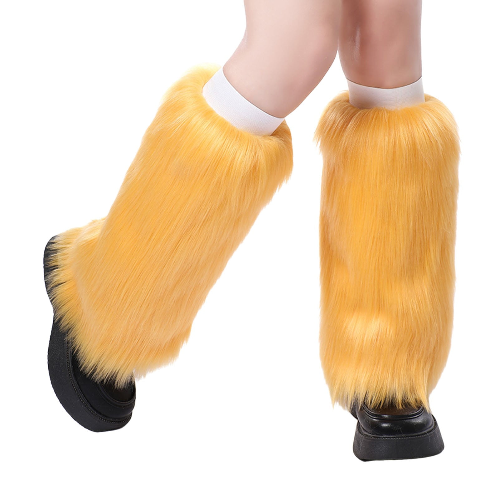 Women's Fluffy Leg Warmers Furry Leg Warmers Winter Fluffy Leg