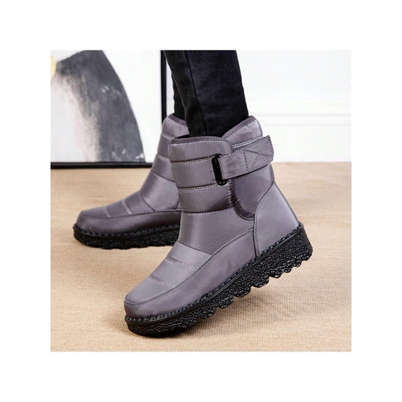Women's Fluffy Lined Waterproof Anti-Slip Winter Boots - Perfect for Winter