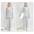 thumbnail image 1 of Women' s Fluffy Pajamas Set Fleece Pullover Pants Loose Plush Sleepwear 2 Piece Pjs Set Warm Loungewear Fuzzy, 1 of 7