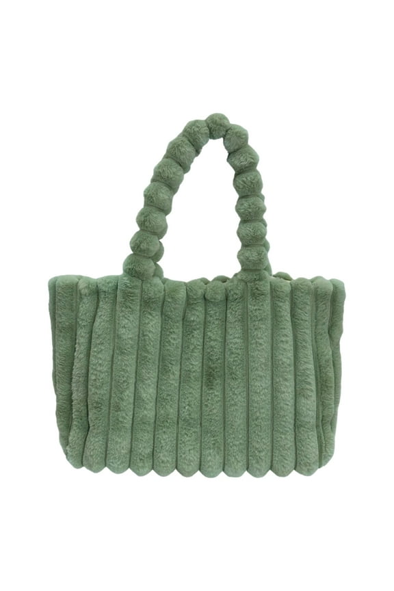 Women's Fluffy Tote Bag Large Fleece Shoulder Hobo Handbag Winter Casual Cure Big Clutch Purse for Women