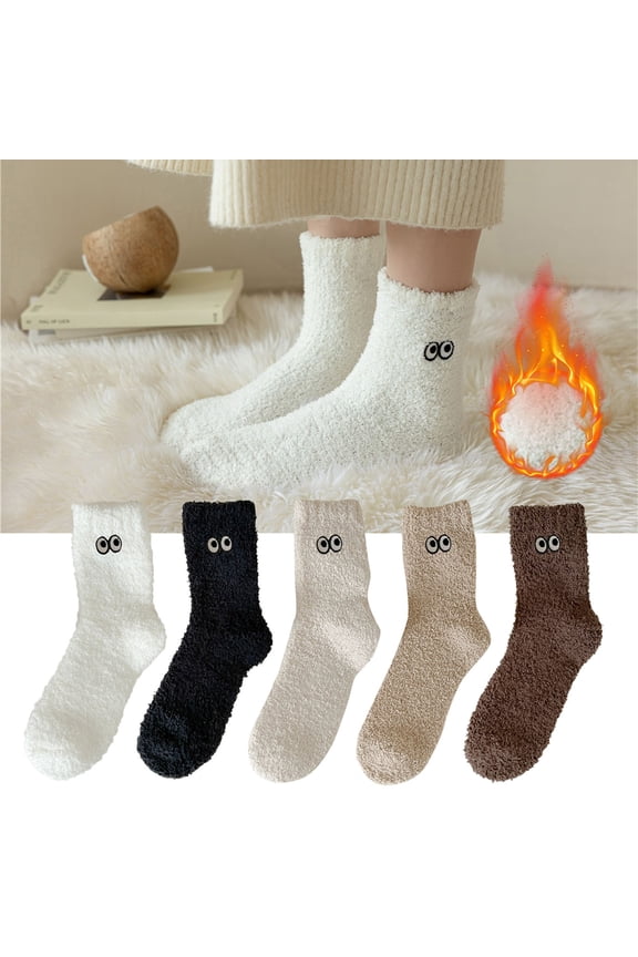 Women's Fluffy Winter Socks Cozy Plush Footwear for Home and Seasonal Comfort