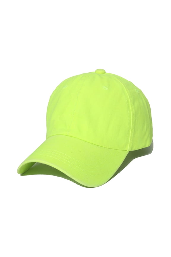 Women's Fluorescent Color Baseball Cap, Adjustable Breathable Cotton Hat for Summer Outdoor Activities, Night Events and Casual Fashion Wear