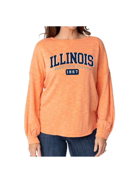 Women's Flying Colors Apparel Orange Illinois Fighting Illini Josie Balloon Sleeve Long Sleeve Tunic T-Shirt