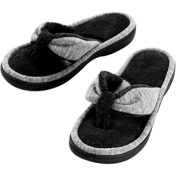 Women's Foam Thong Adjustable Terry Flip Flop Slippers