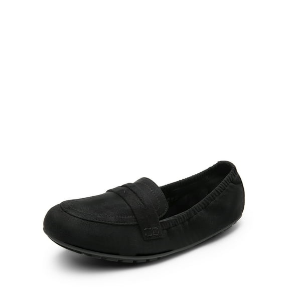 Women's Foldable Loafers Round Toe Ballet Flats, Lightweight Comfortable Slip-On Dress Shoes