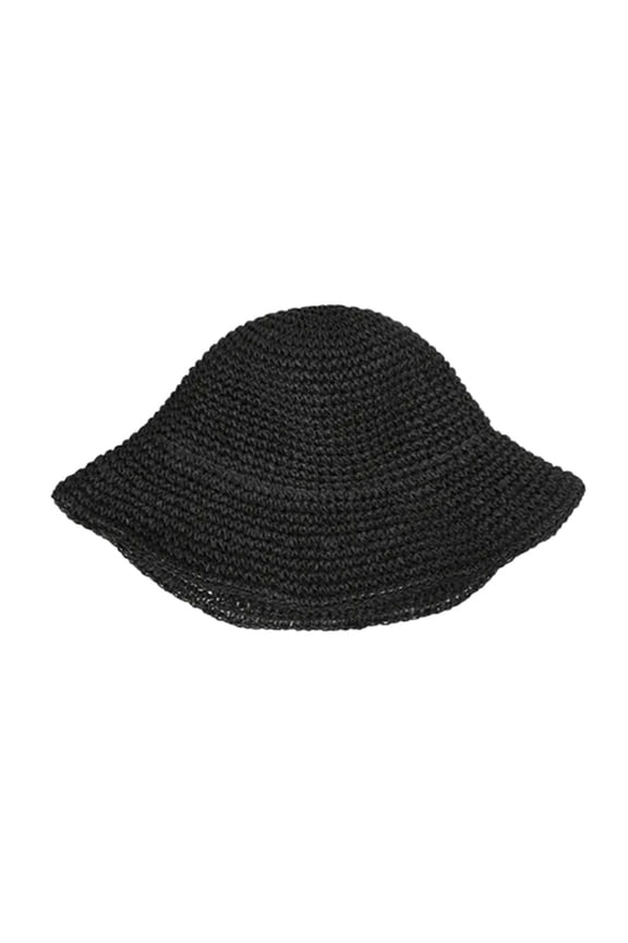 Women's Foldable Straw Sun Hat, Wide Brim, Handwoven, Adjustable Drawstring, UV Protection, For Beach Travel Gardening