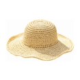 thumbnail image 1 of Women's Foldable Wide‑Brim Crochet Straw Sun Hat for Summer Beach Outdoor Activities, 1 of 6