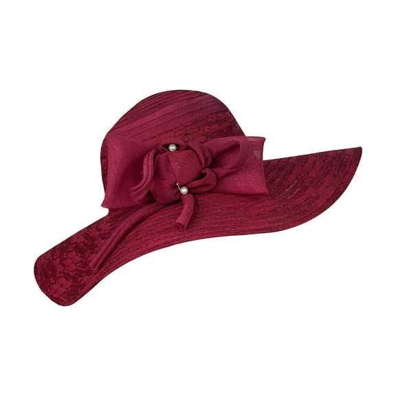 Women's Foldable Wide Brim Sun Hat - Korean Minimalist Bowknot Design, UV Protection for Beach/Outdoor