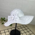 thumbnail image 1 of Women's Foldable Wide Brimmed Sun Hat Korean Minimalist Style Bowknot Sunhat Casual Beach Cap Woman Summer Hats Womens Fedora Hats for Summer Hat Bands for Women Outdoor Hat Adapt A Caps Tennis Hat, 1 of 3