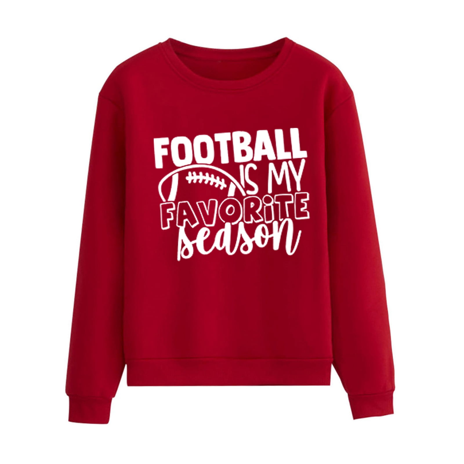 Women s Football Is My Favorite Season Sweatshirt Long Sleeve Game Day Sweatshirt Walmart Business Supplies