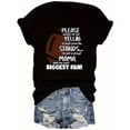 thumbnail image 1 of Women's Football Mama Graphic T-Shirt Proud Mother Game Day Apparel Loud Fan Short Sleeve Tee Retro Sports Top, 1 of 6